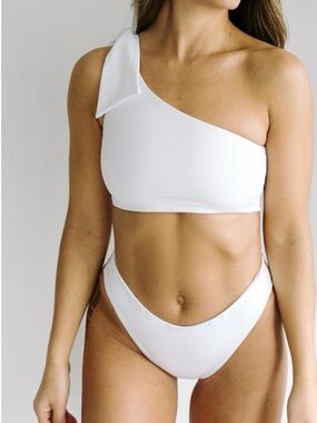 Londre One-Shoulder White Bikini Set - small
